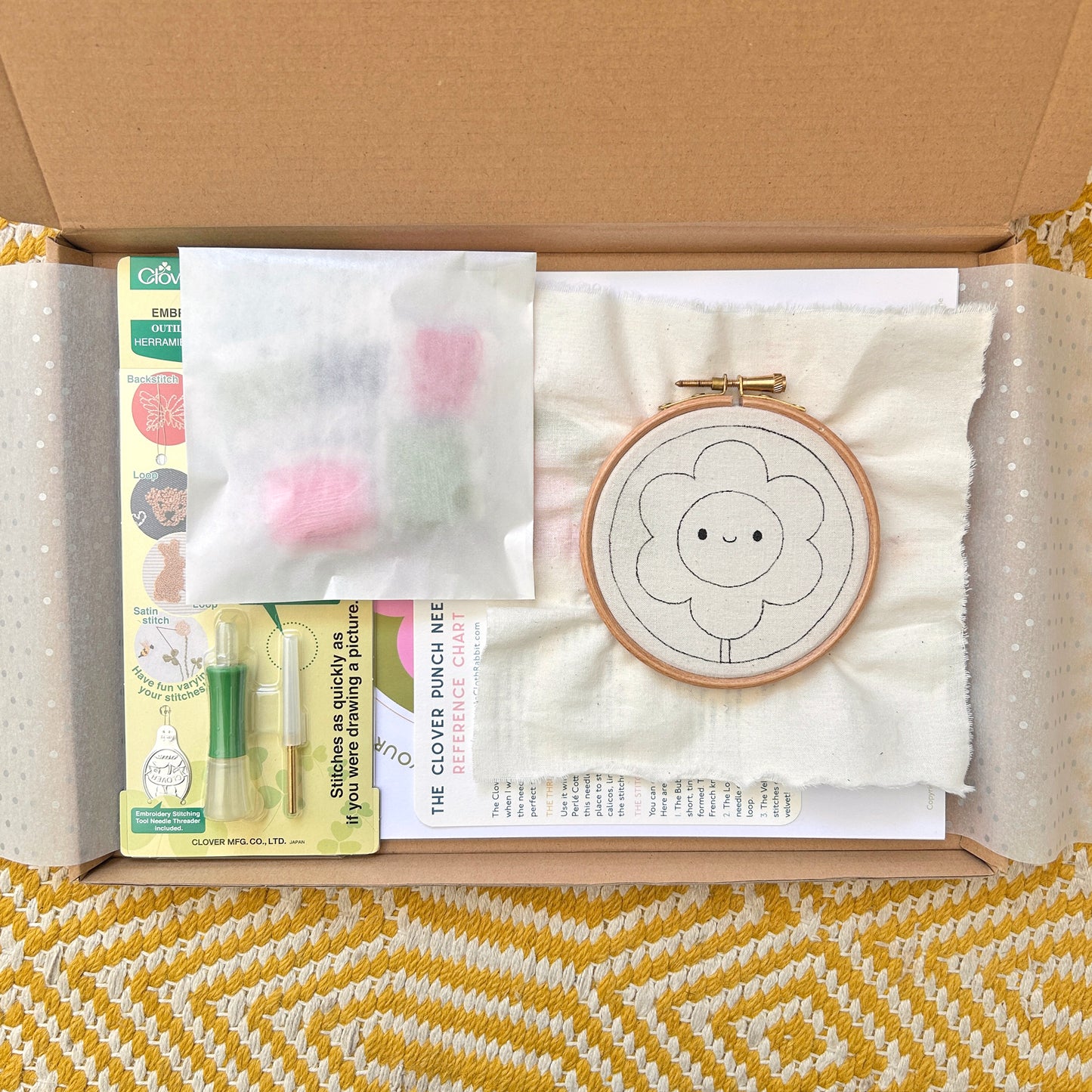Miniature Punch Needle Flower Kit - The Happiness Design