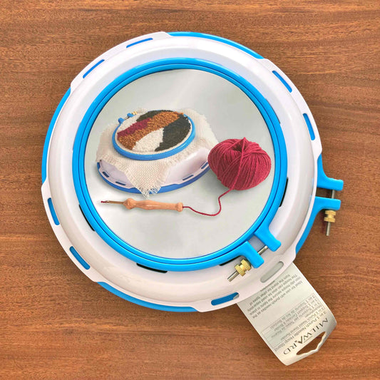 The Milward 3-in-1 Punch Needle Hoop Stand- 6" and 9" Hoops