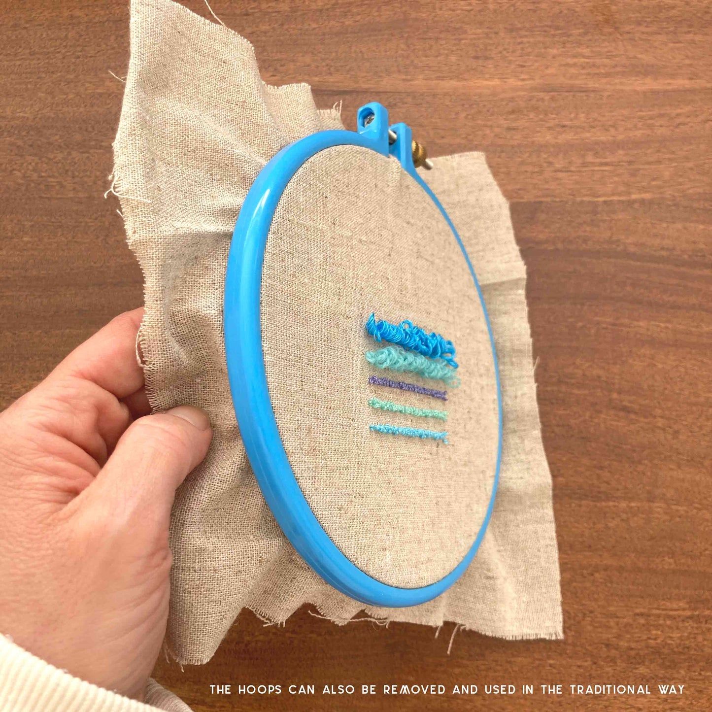 The Milward 3-in-1 Punch Needle Hoop Stand- 6" and 9" Hoops