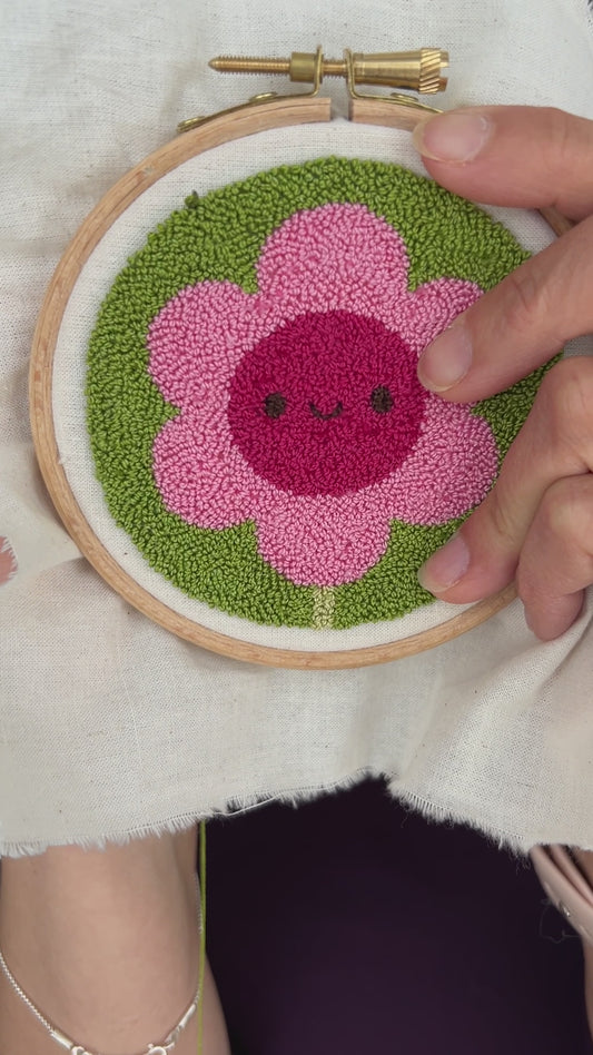 Miniature Punch Needle Flower Kit - The Happiness Design