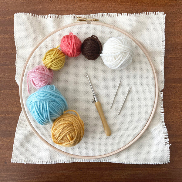 Downloadable Sun Punch Needle Embroidery Pattern For Beginners To All Levels