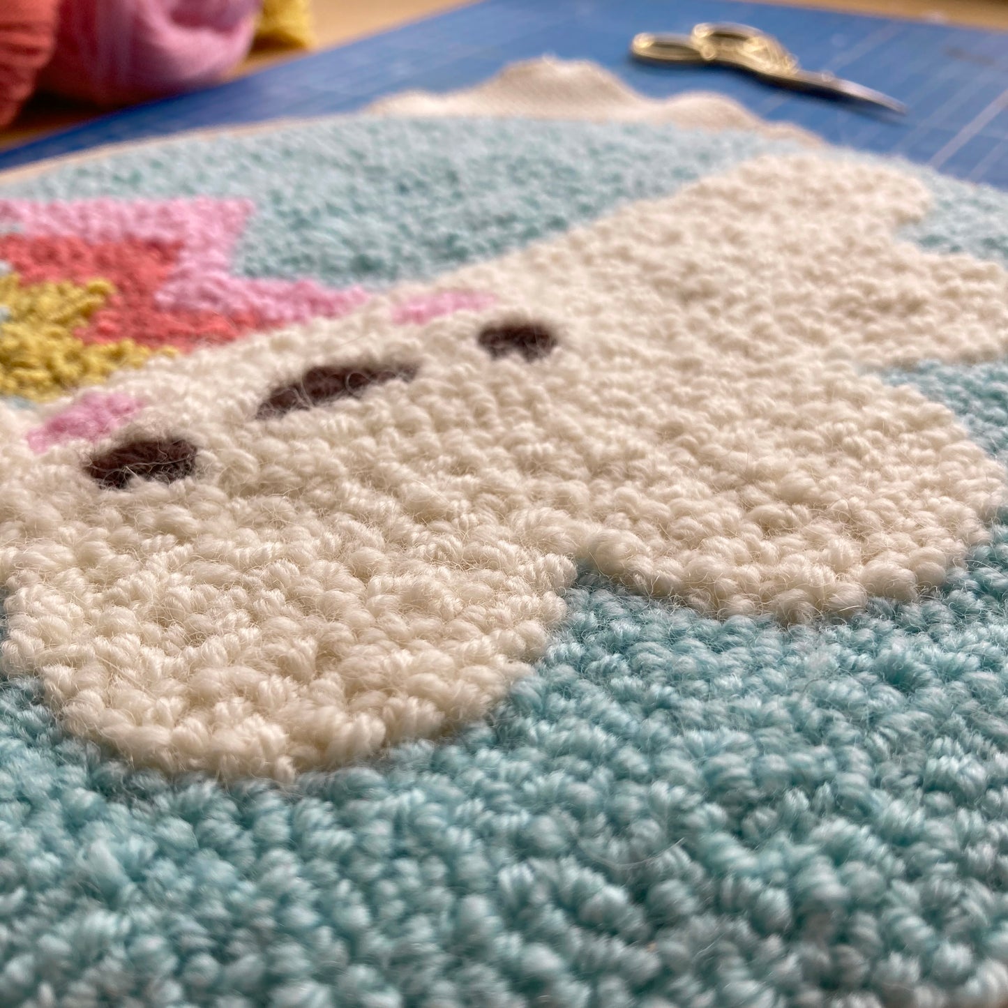 Downloadable Cloud Punch Needle Embroidery Pattern For Beginners To All Levels