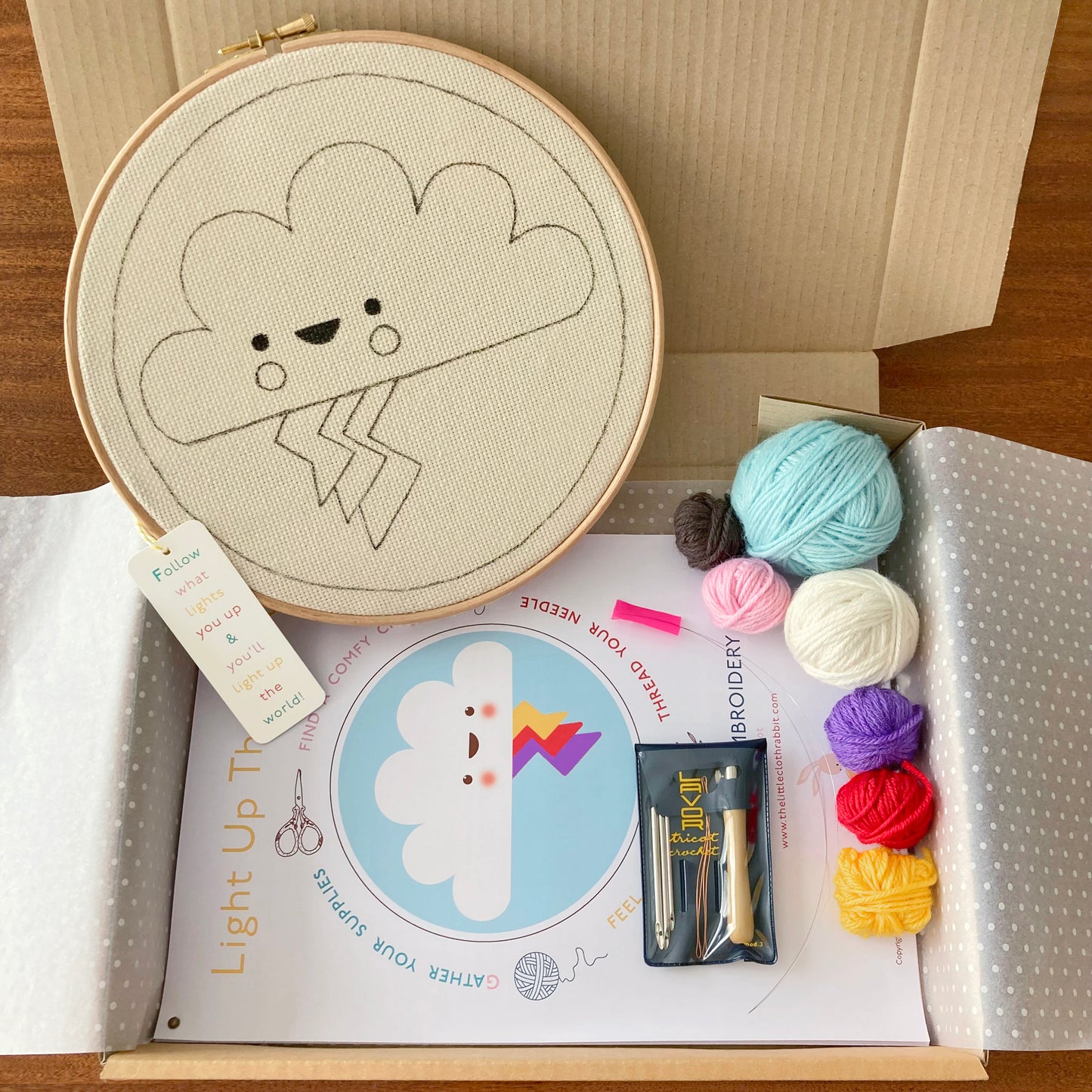 Cloud Punch Needle Embroidery Kit For Beginners To All Levels