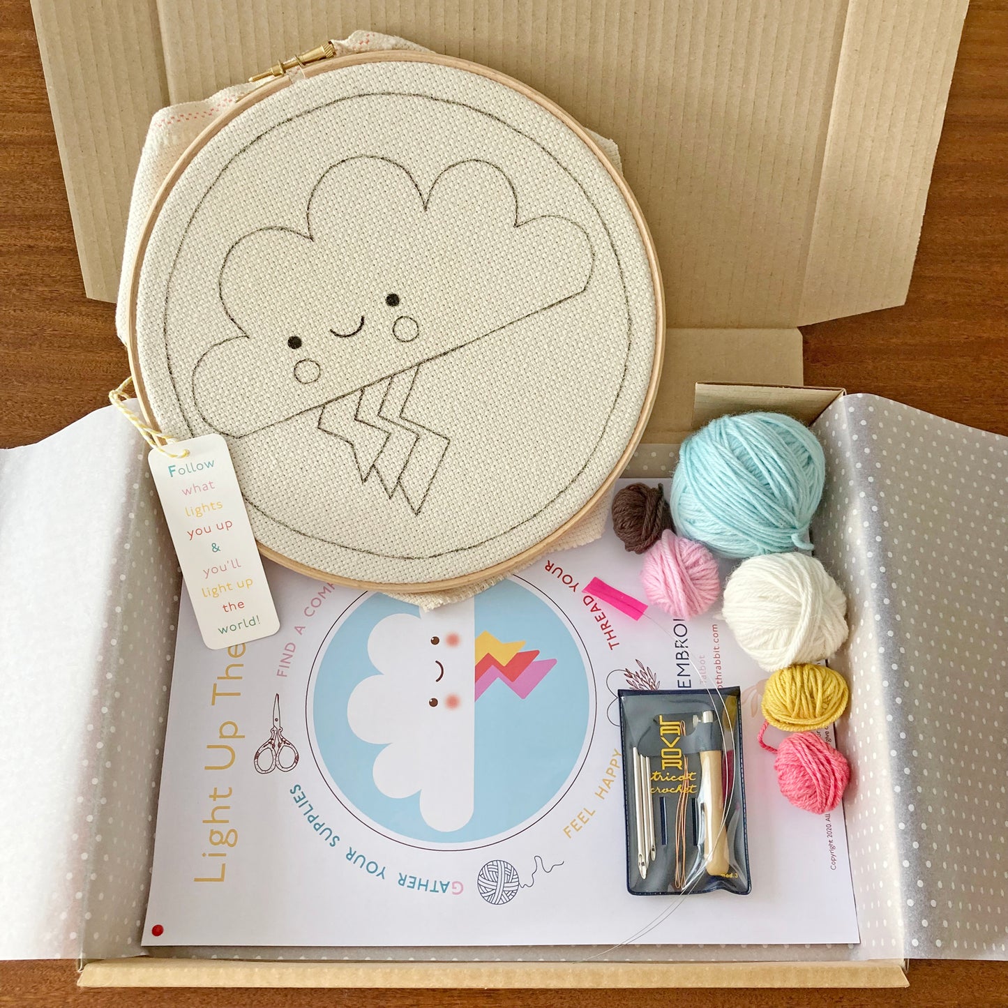 Cloud Punch Needle Embroidery Kit For Beginners To All Levels
