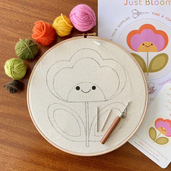 'Just Bloom' Retro Flower Punch Needle Kit